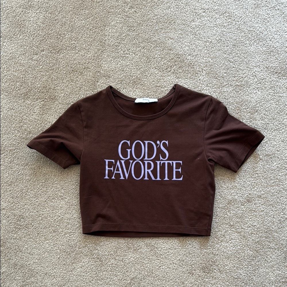 Praying God's Favorite cropped t shirt top